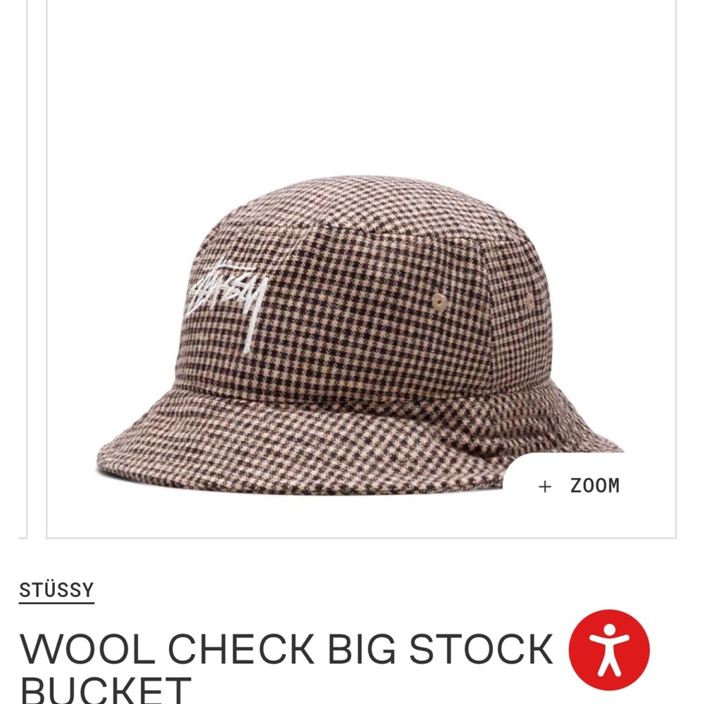 Stussy WOOL CHECK BIG STOCK BUCKET - Picture 3 of 8